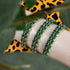 Laubfrosch-Glieder | Mini-Kismet-Armband | Grün x Silber